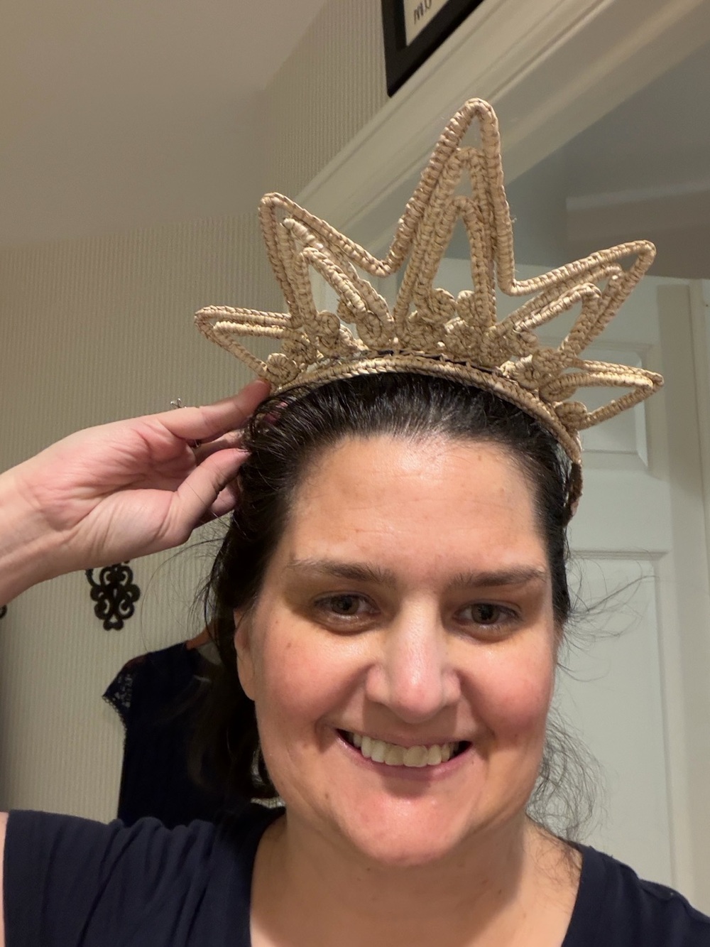 Woven Straw Crown Headband - Natural Tan. Fun and cool 😎. Handmade